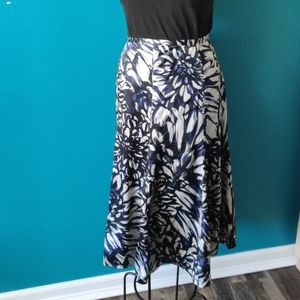 Chico's paneled floral design skirt